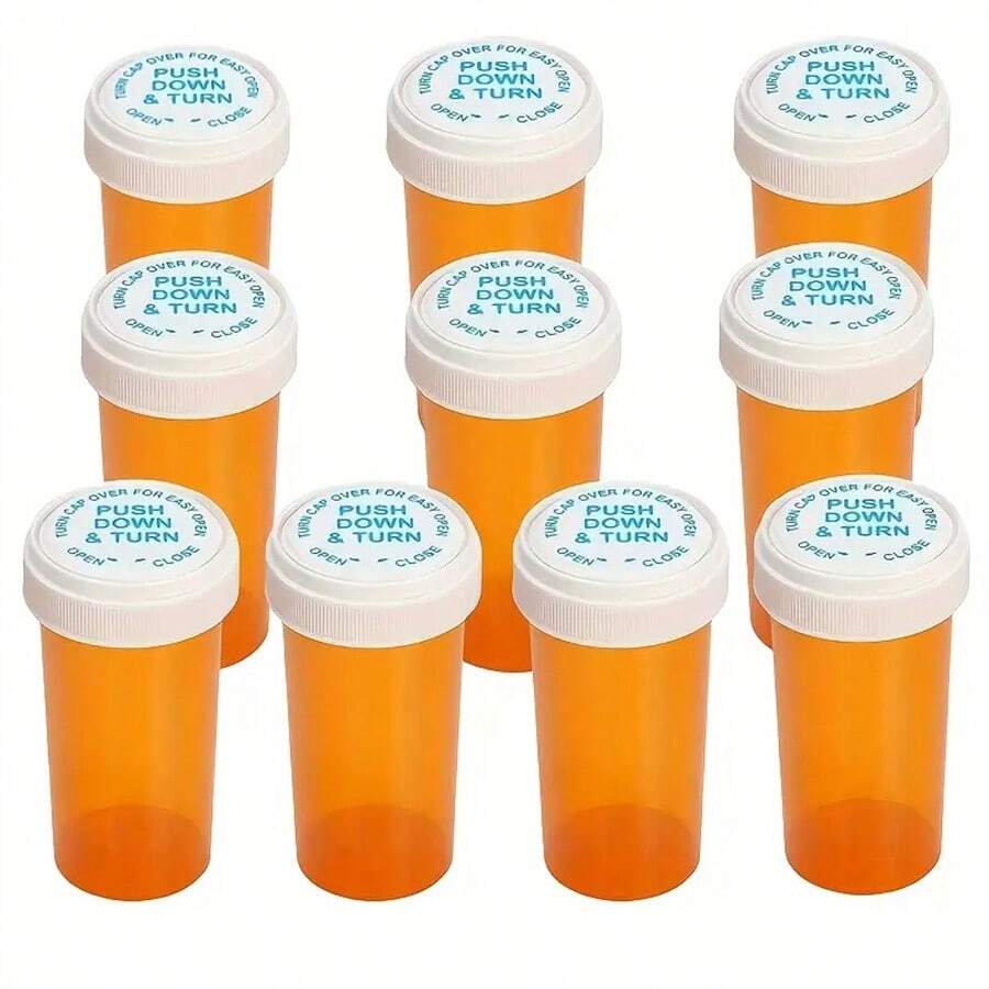 5pcs/10pcs Pill Bottles, 45ml Pill Boxes, Portable Home & Travel Pill/Capsule Organizer Containers