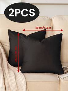 1/2/4 pièces Housses de coussin en velours hollandais de couleur unie, housses de coussin décoratives douces, literie, housses de coussin uniquement sans inserts, fermeture éclair, convient pour le canapé, le lit, la chambre, le salon, la décoration de la maison et divers types de pièces, textiles de maison respirants confortables et douillets - Multicolore - Voir 57