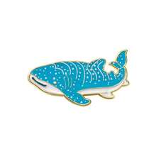 Whale Shark Enamel Brooches Cute Marine Animal Collar Pins With
