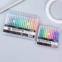 1pc High-Quality Colorful Journaling Pen, Art Student Drawing Gel Pen, Available In 12/24/36 Colors, Water-Based Pen, For DIY Planner, Painting, Doodle, Large Capacity Colored Pen, Marker Pen