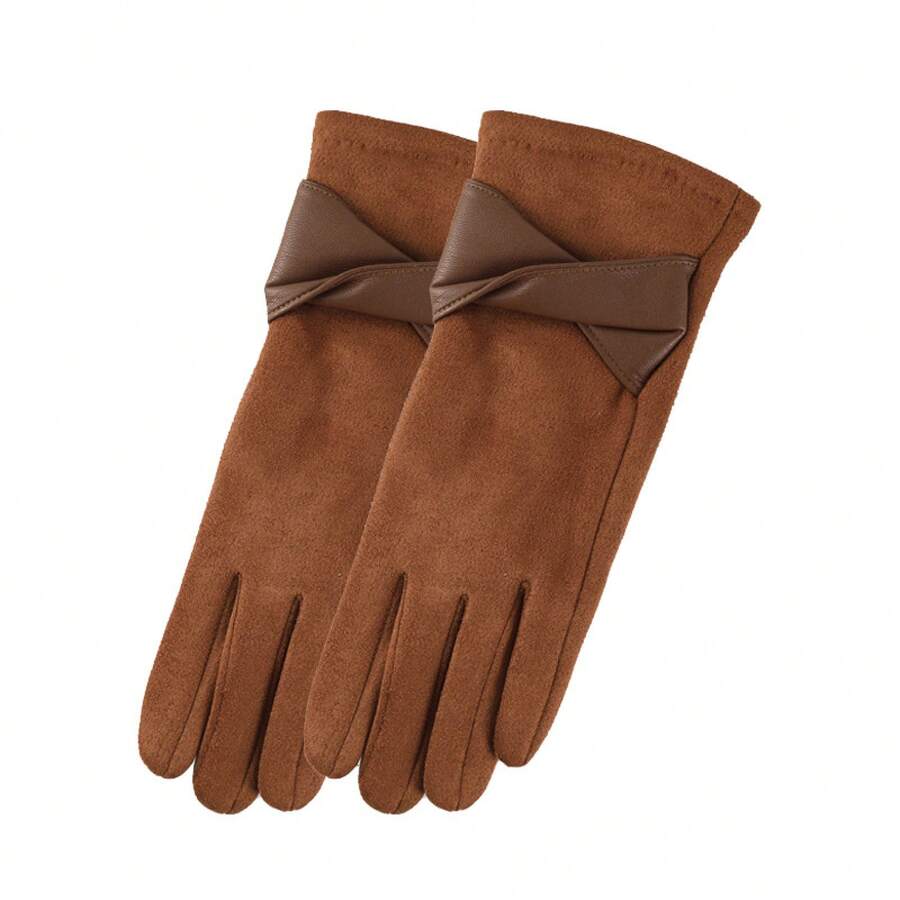 Women Gloves Set - Brown - View 1