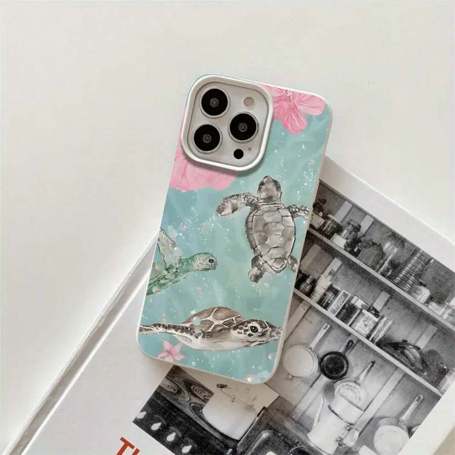 Juego de tres fundas protectoras con diseño estampado y orificios grandes para phone 16 Pro Max, 16, 15 Pro, 14, 14 Plus/14 Pro Max, 13, 13 Pro, 12 Pro, 11/11 Pro. Ideales para regalar en cumpleaños y otras ocasiones especiales. - Blanco - Ver 1