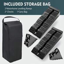 Caravan Levelling Ramp Set Heavy Duty Motorhome RVs 5 Tonnes 2 Pack - Black - View 1