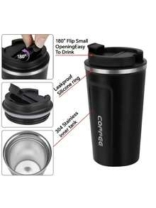 1 Stück minimalistischer Kaffeebecher, Material aus 304 Edelstahl, kann Kaffee, Blumentee, Früchtetee Getränke halten, korrosionsbeständig, vakuumisoliert um warm/kalt zu halten