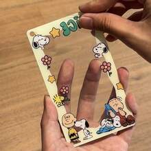 SNOOPY 1本卡通动漫A7摇摆亚克力笔记本DIY活页学生笔记本小册子组装本，外壳+40张横式内页（款式随机） - 彩色 - 查看 5