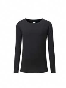 1套儿童黑色圆领保暖内衣秋冬新款滑雪运动款