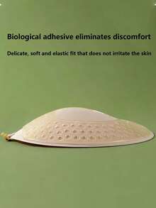 4 peças/Conjunto (2 Preto + 2 Cor da Pele) Sutiã Adesivo Sem Alça Silicone Sem Costas Push Up, Realçador de Decote Invisível para Mulheres, Pétalas de Sutiã Adesivas Respiráveis para Vestidos Decote V Profundo e Looks Sem Costas - Multicolorido - Visão 4