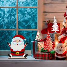 1/200 Juegos disponibles, 2 piezas/Juego Reno, muñeco de nieve y Papá Noel de Navidad mini y lindos, decoración de centro de mesa de comedor de madera, divertido de abrazar con las manos abiertas, decoración rural, decoración del hogar con tema navideño, decoración de escritorio del centro comercial - Multicolor - Ver 8
