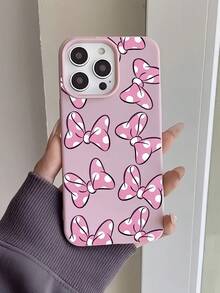 1个粉色哑光蝴蝶图案个性化手机壳，兼容 16 Pro Max、15、14 Plus、13、12、11 - 彩色 - 查看 2