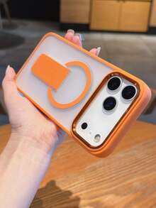 奢华哑光半透明磁吸无线充电手机壳，带支架，兼容 17/16/15/14/13/12/11 Pro Max Plus，金属摄像头环，防震，柔软边框，硬质后盖 - 彩色 - 查看 5