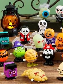 1/6/12 Stücke zufälliger Stil Halloween Aufziehspielzeug - Aufziehspielzeug in Großpackung für Halloween Party Geschenke, Trick or Treat Tüten, Schüler Schule Klassenzimmer Geschenke - Karnevalsspiel Preise
