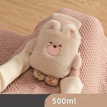 卡通植绒大容量热水袋可重复注水防爆防漏可拆卸暖手宝暖肚脐暖宝宝可爱电热水袋男生情人节心形女士情人节适用月经期女士情人节礼物生日男友女友 - 彩色 - 查看 8