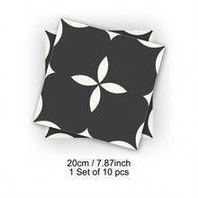 10/20 PIEZAS Baldosas de piso autoadhesivas de 20.32cm x 20.32cm, piso de vinilo impermeable, piso DIY, adecuado para baño, cocina, chimenea, casa de mascotas, escaleras, dormitorio, pared/verde/blanco/negro/verde claro