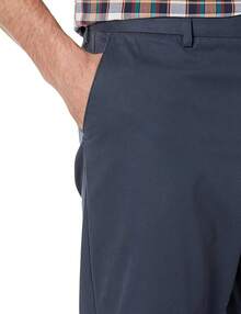 Men's Straight-Fit Wrinkle-Resistant Flat-Front Chino Pant - Style - Navy - 查看 3