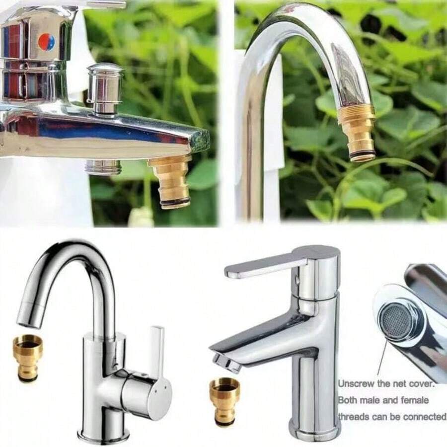 1pc Leak-Proof Quick Connect Garden Hose Adapter - Durable, Rust-Resistant Faucet Converter For Convenient Watering