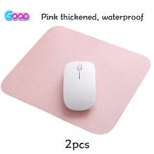 2/1pc Pu Mouse Pad, Square Mouse Pad, PU Leather, Easy To Clean And Waterproof, Simple Solid Color, Square Leather Mouse Pad, Single Pack, One Size/Pink, Office Supplies. Gaming Mouse Pad Desk Accessories Office Desk Accessories Mousepad Mouse Pad For Desk - Pink - View 15