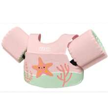Boia Infantil Com Colete Salva Vidas Estrela Nash - Rosa Bebê - Visão 2