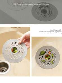 1/2/3 قطعة مرشح شعر سيليكون وسدادة لبالوعة الحمام والدش - يمنع انسداد البالوعة والروائح الكريهة، المطبخ، الحمام، المنزل، مستلزمات المنزل