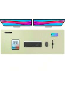 Extra Large Mouse Pad, Writing Pad, Office Desk Mat, Desktop Protector, Waterproof PU Leather + Non-Slip Velvet, Multiple Sizes Available In White, Black, Pink, Apricot, Blue, Purple, Yellow, Green, Coffee, Gray, Light Gray, Gaming Desk Mat, Desk Protector Pad, Multiple Colors, Office, Student, Study Desk, Long Desk Mat, Home Decor Pad, Scratch-Resistant, Anti-Glare Leather, Coffee Table Mat, Laptop Protective Pad, Waterproof, Reusable, Extra Long Extra Large, Easy To Clean, Office Supplies, Study Home Goods