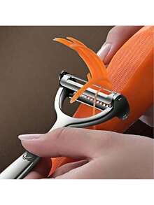1pc Multi-Purpose Stainless Steel Peeler - Effortlessly Peel Potatoes, Cucumbers And Carrots - Perfect For Kitchen, Restaurant And Hotel Use - Máy cạo da - Xem 6