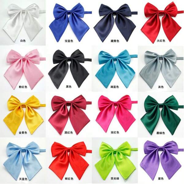 1pc Unisex Solid Color Bow Tie, Suit Tie, School/Work Accessory