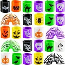 12/24/36 Stücke zufälliger Stil Halloween Spiralfedern Spielzeug im Großpack - Mini Zauberfedern Trick or Treat Spielzeug - Fidget Stressfedern Spielzeug für Halloween Party Geschenke - Klassenzimmer Belohnungsgeschenke
