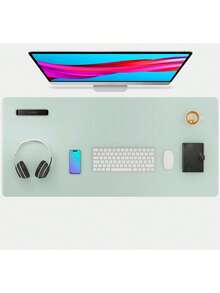 Extra Large Mouse Pad, Writing Pad, Office Desk Mat, Desktop Protector, Waterproof PU Leather + Non-Slip Velvet, Multiple Sizes Available In White, Black, Pink, Apricot, Blue, Purple, Yellow, Green, Coffee, Gray, Light Gray, Gaming Desk Mat, Desk Protector Pad, Multiple Colors, Office, Student, Study Desk, Long Desk Mat, Home Decor Pad, Scratch-Resistant, Anti-Glare Leather, Coffee Table Mat, Laptop Protective Pad, Waterproof, Reusable, Extra Long Extra Large, Easy To Clean, Office Supplies, Study Home Goods