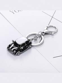 3D Cute Beetle Car Keychain With Rhinestone Detail, Metal Miniature Car Model Keyring, Perfect Car Accessories Gift For Auto Enthusiast, Stylish Decorative Charm - Multicolor - View 9