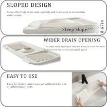 1 Stück Silikon Wasser Ablauf Matte für Küche/Badezimmer Spüle, Spritzschutz mit rutschfester Oberfläche/Abtropfgestell