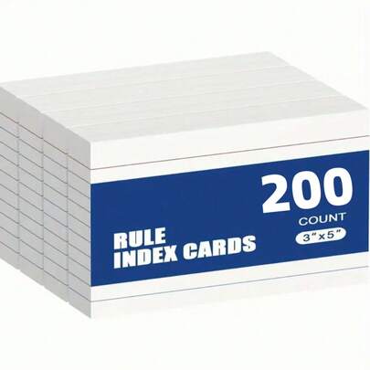 3x5 Regular Index Card, Available In 6 Colors With Blank Horizontal Lines, A 3x5 Flash Card For Office, Study, Messaging, Note Taking, And To-Do Lists, A Must-Have Gift For Returning To School.