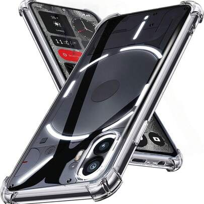 2个装 OPPO、Nothing、OnePlus系列透明防摔手机壳，适用于全系列手机，手机壳，手机保护套，手机壳套，手机套，防摔手机壳，透明手机壳，极简手机壳，纯色手机壳，透明手机壳，TPU防摔手机壳（军规级防摔），轻薄手机壳