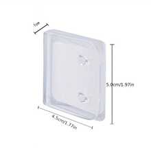 4pcs Windproof Self-Adhesive Curtain Clips - Transparent Plastic Storage Accessories For Secure Curtain Holding, Easy Installation With Buttonholes