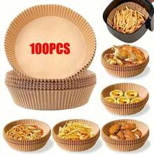 100pcs, Square Disposable Air Fryer Liners (6.3in/8in), Paper Air Fryer Liner Pots, Paper Basket Bowls, Baking Trays, Oven Accessories, Baking Tools, Kitchen Gadgets, Kitchen Accessories,Kitchen Accessories,Cocina,Thanksgiving Gifts, Christmas Gifts, Halloween Gifts, Valentine's Day Gifts, New Year Gifts