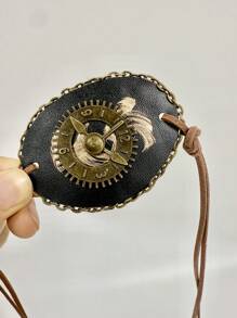 1pc Handmade PU Gold Pirate Eye Patch, Festival Party Stage Performance Prop Halloween - Multicolor - View 11