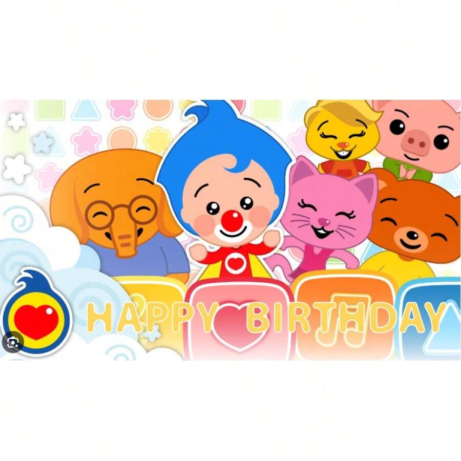 Cartoon Plim Party Decoration Cute Pig Rainbow Custom Vinyl Background Banner Photo Studio Props 02 - White 3 - View 1