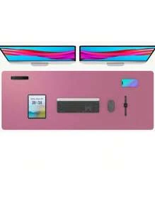 Extra Large Mouse Pad, Writing Pad, Office Desk Mat, Desktop Protector, Waterproof PU Leather + Non-Slip Velvet, Multiple Sizes Available In White, Black, Pink, Apricot, Blue, Purple, Yellow, Green, Coffee, Gray, Light Gray, Gaming Desk Mat, Desk Protector Pad, Multiple Colors, Office, Student, Study Desk, Long Desk Mat, Home Decor Pad, Scratch-Resistant, Anti-Glare Leather, Coffee Table Mat, Laptop Protective Pad, Waterproof, Reusable, Extra Long Extra Large, Easy To Clean, Office Supplies, Study Home Goods