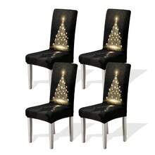 1/4/6pcs Christmas Print Stretch Dining Chair Covers, Cartoon Holiday Decor Dust-Proof Full Chair Slipcovers Home Decor Christmas Decorations Room Decor Christmas Decorations Home - Multicolor - View 24