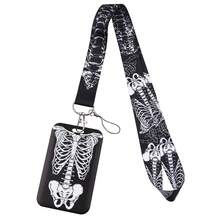 Cartoon Ribbon Student Hanging Rope Combination Work Card Mobile Phone Rope Card Holder, Niche Fashion Can Be Given To Students Who Are About To Start School Or Elites In The Workplace, Halloween Limited Edition