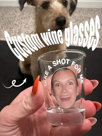 CUSTOM Photo Shot Glass,Shot Glass With Picture, Shot Glass With Picture, Custom Shot Glass,Custom Birthday Shot Glasses,Custom Birthday Shot Glass, Personalized Photo Shot Glass, Custom Photo Shot Glass,Multi-Functional, Bachelorette Funny Shot Glasses, Party Favor, Grooms Face For Bride, Girls Trip, Bachelor Party Gift