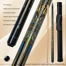13mm Multi-Layer Maple Wood Cue With Vivid Floral Pattern, Suitable For American Pool, Carom Billiards And Chinese Pool, Ergonomic Design For Beginners, Amateurs And Professionals, Portable, Perfect Gift For Billiard Enthusiasts - Yellow - View 7