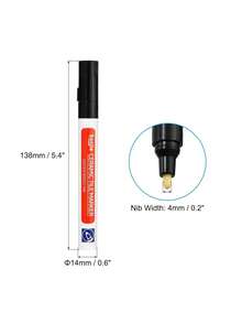 1/2 pièces Stylo marqueur imperméable - Outil d'écriture pour verrerie et marqueur de joint en silicone avec encre industrielle, stylo de peinture grattable pour bois/carrelage/réparations, pointe essuyable, fournitures pour fête d'Halloween et de Noël