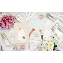 CZ Wedding Cards For The Bride And Groom With Envelopes 5x7 Pack Of 10 Assorted Cards Blank Notes For Wedding Congratulations Card Bridal Showers Engagement Parties Chic Designs With  Foil 5837 - 如圖 - 查看 6