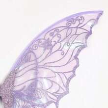 1 pieza Alas de hada de organza con brillo, nuevas alas de mariposa impresas, alas de hada para festival, accesorio de disfraz de carnaval, alas de mariposa brillantes para disfraz de boda, alas de ángel para mujer, accesorio de disfraz de carnaval, alas de mariposa brillantes, alas de hada, regalo de cumpleaños, Halloween