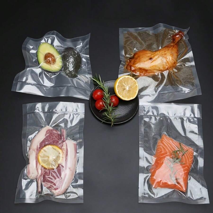1 Roll Vacuum Sealer Rolls, 5m Length,Tear-Resistant, For Food Storage & Low-Temperature Cooking, Home Use Kitchen Essentials