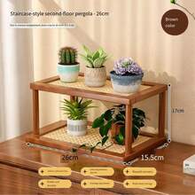 桌面茶杯收纳架，小型中式茶壶展示架，紫砂茶具收纳架 - 彩色 - 查看 9