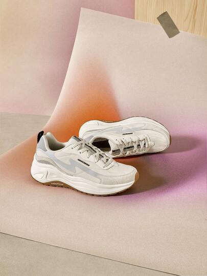  SKECHERS Fashion Casual Sports Retro Platform Sneakers, Suitable For Students, Birthday Gifts, Employee Commuting, Hiking, Outdoor, Panda Design 149238