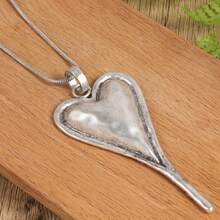 Bohemian Big Heart Pendant Necklace For Women's Vintage Simple Gold Color Silver Color Metal Girl Fashion Birthday Jewelry Gift - 金色 - 查看 4