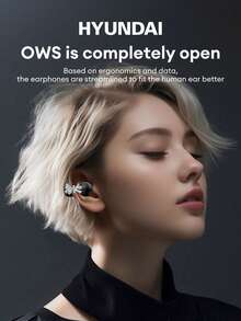 HYUNDAI HY-C02 Fashion Bluetooth Earphones With Bow Earphone Accessory, Touch Control Screen, Multifunctional Smart Noise Cancelling, Long Battery Life, High-Quality Music, Clear Calls, Low Latency, Comfortable Open-Ear Wireless Earphones, No Piercing Earrings, Fashionable Accessory, Gift For Women - 多色+蝴蝶結耳飾 - 查看 7
