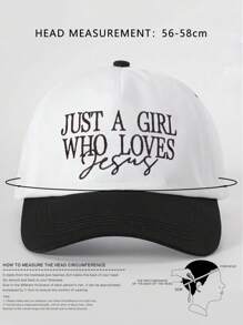 1pc Women's "Just A Girl Who Loves" Letter Embroidered Baseball Cap, Casual Street Fashion Hat For Spring, Autumn, Travel, Beach - Multicolor - View 9