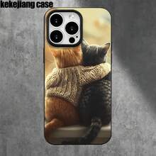 Fundas y carcasas protectoras con diseño de gatos bajo el sol y orificios grandes. Compatibles con phone 16 Pro Max, 16, 15 Pro, 14, 14 Plus/14 Pro Max, 13, 13 Pro, 12 Pro, 11/11 Pro. Regalos para cumpleaños y fiestas - Blanco - Ver 3